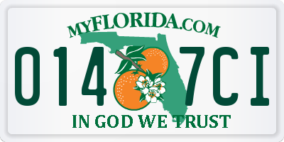 FL license plate 0147CI