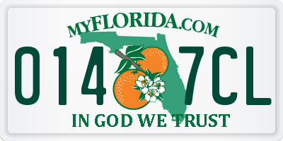 FL license plate 0147CL