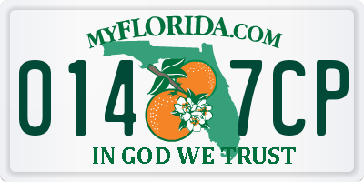 FL license plate 0147CP