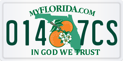 FL license plate 0147CS