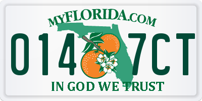 FL license plate 0147CT