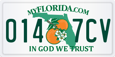 FL license plate 0147CV