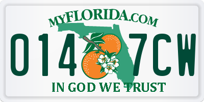FL license plate 0147CW