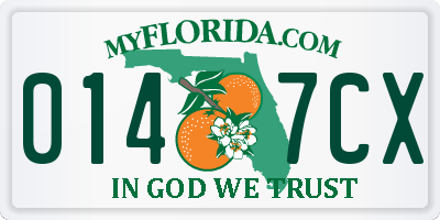 FL license plate 0147CX