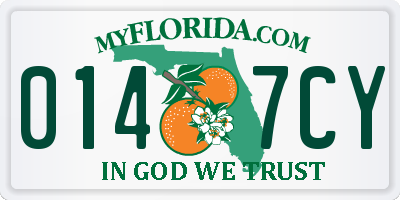FL license plate 0147CY
