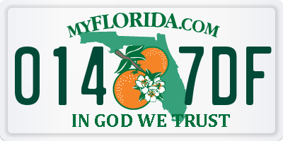 FL license plate 0147DF