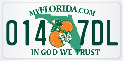 FL license plate 0147DL