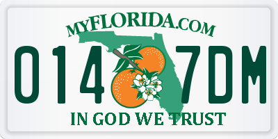 FL license plate 0147DM