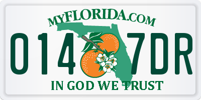 FL license plate 0147DR