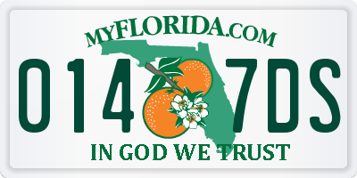 FL license plate 0147DS