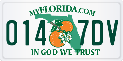 FL license plate 0147DV
