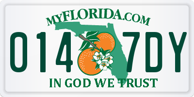 FL license plate 0147DY