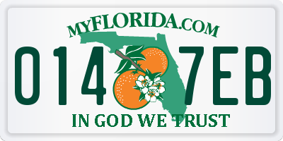 FL license plate 0147EB