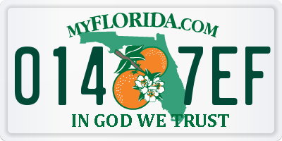 FL license plate 0147EF
