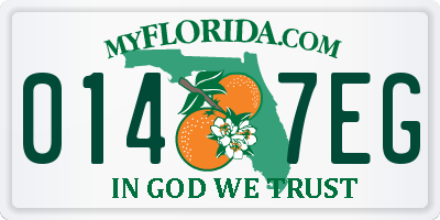 FL license plate 0147EG