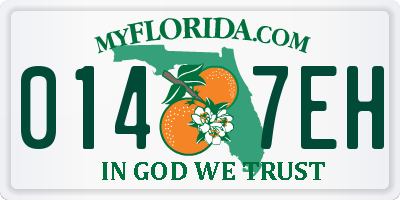 FL license plate 0147EH
