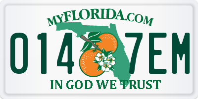 FL license plate 0147EM