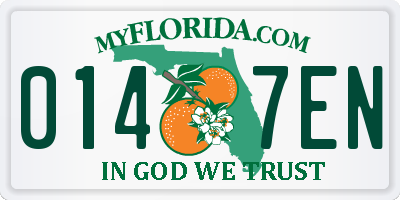 FL license plate 0147EN