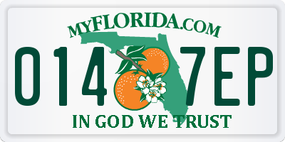 FL license plate 0147EP