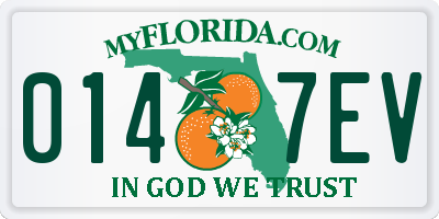 FL license plate 0147EV