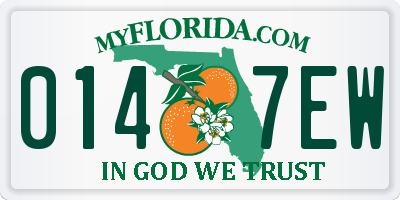 FL license plate 0147EW