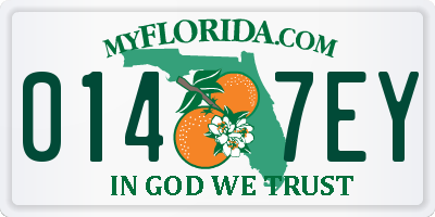 FL license plate 0147EY