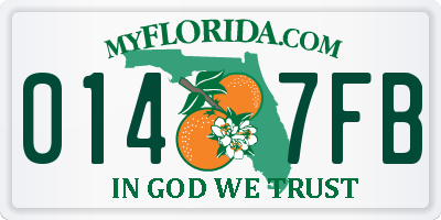 FL license plate 0147FB