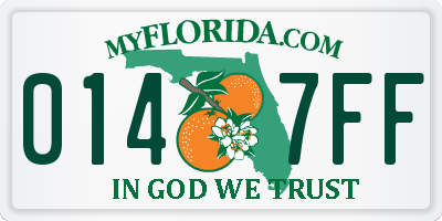 FL license plate 0147FF