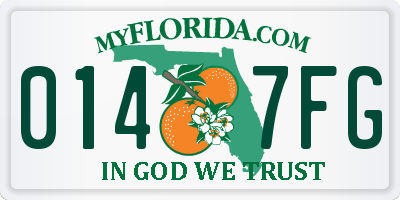 FL license plate 0147FG
