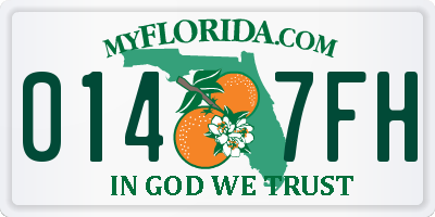 FL license plate 0147FH