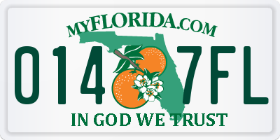 FL license plate 0147FL