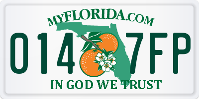 FL license plate 0147FP