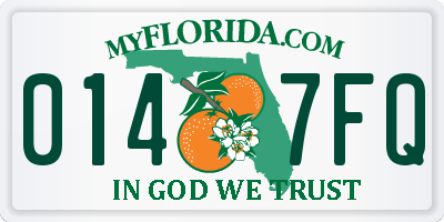 FL license plate 0147FQ