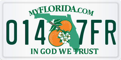 FL license plate 0147FR