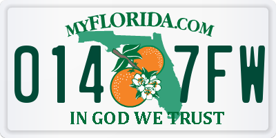 FL license plate 0147FW