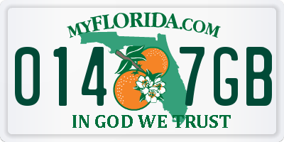 FL license plate 0147GB