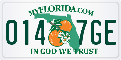 FL license plate 0147GE