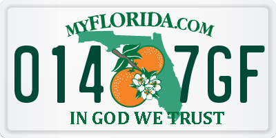 FL license plate 0147GF