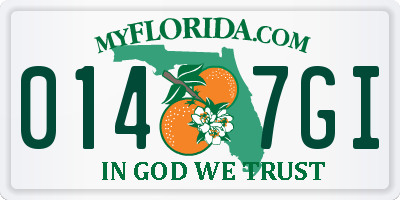 FL license plate 0147GI