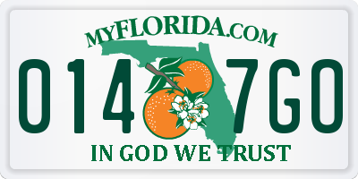 FL license plate 0147GO