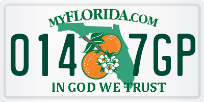FL license plate 0147GP