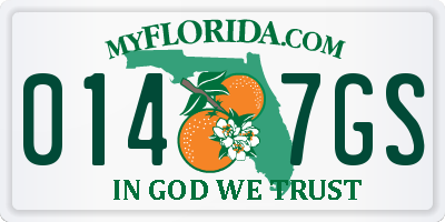 FL license plate 0147GS