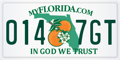 FL license plate 0147GT