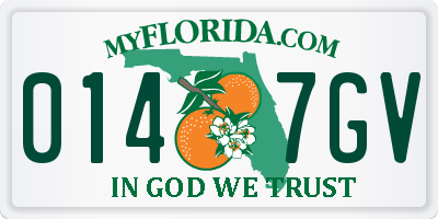 FL license plate 0147GV