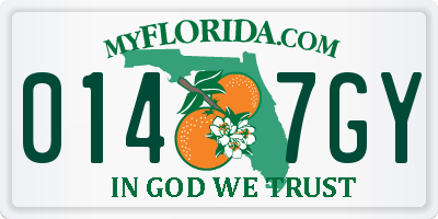 FL license plate 0147GY
