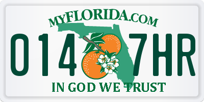 FL license plate 0147HR