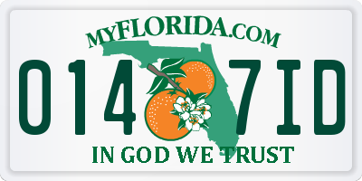 FL license plate 0147ID