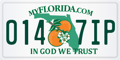 FL license plate 0147IP
