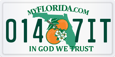 FL license plate 0147IT