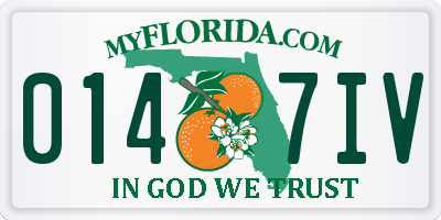 FL license plate 0147IV